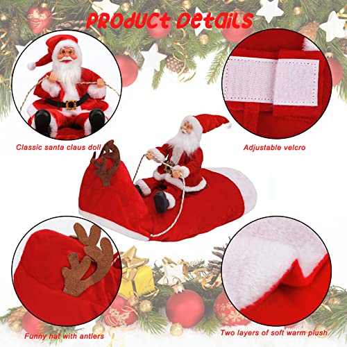 BWOGUE Santa Dog Costume Christmas Pet Clothes Santa Claus Riding Pet Cosplay Costumes Party Dressing up Dogs Cats Outfit ...