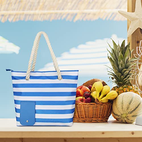 Famolay Beach Wine Tote Bag, Wine Cooler Bag Leakproof Insulated Purse Carrier with Spout Hidden Compartments, Holds 2 bot...