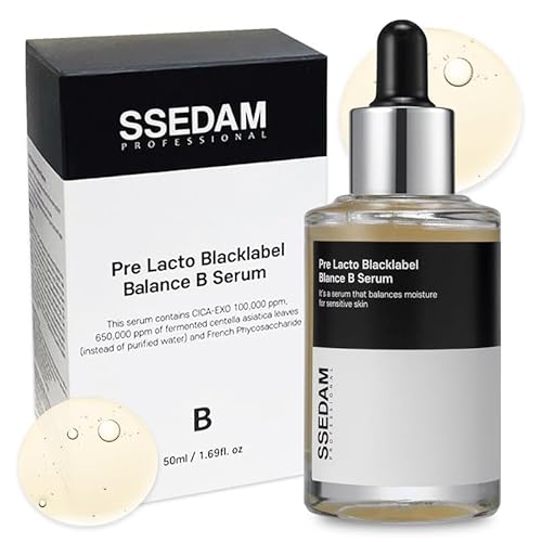 Pre Lacto Blacklabel Balance B Serum | CICA-EXO & 650,000ppm Fermented Centella | Waterless K-Beauty Serum with Lactobacillus & French Phycosaccharide for Hydration & Glass-Skin Glow (50ml)