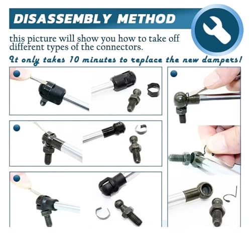 Tsinesla Gas Springs for Autozam AZ-1 PG6SA 2-Door Coupe 1992-1995 Boot Gas Springs Dampers Door Gas Struts Lift Supports ...