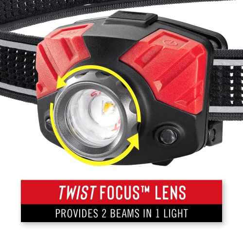 COAST¢ç FL75R Rechargeable 530 Lumen Dual Color TWIST FOCUS¢â LED Headlamp, Black