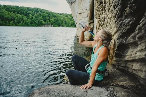 LifeStraw Peak Series – Solo Personal Water Filter for Hiking, Camping, Travel, Survival and Emergency preparedness. Remov...