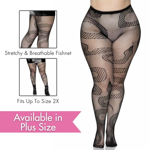 Leg Avenue Women's Dark Alternative Clothes Patterned Tights with Designs Butterfly Tights