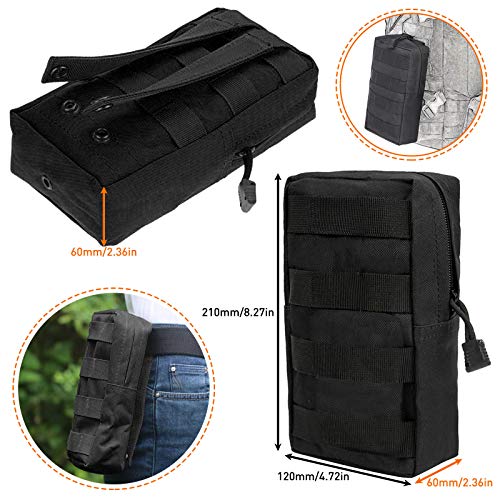 Molle Backpack Attachments Kit of 28 Accessories, D-Ring Grimloc Locking Gear Clip Web Dominator Elastic Strings Strap