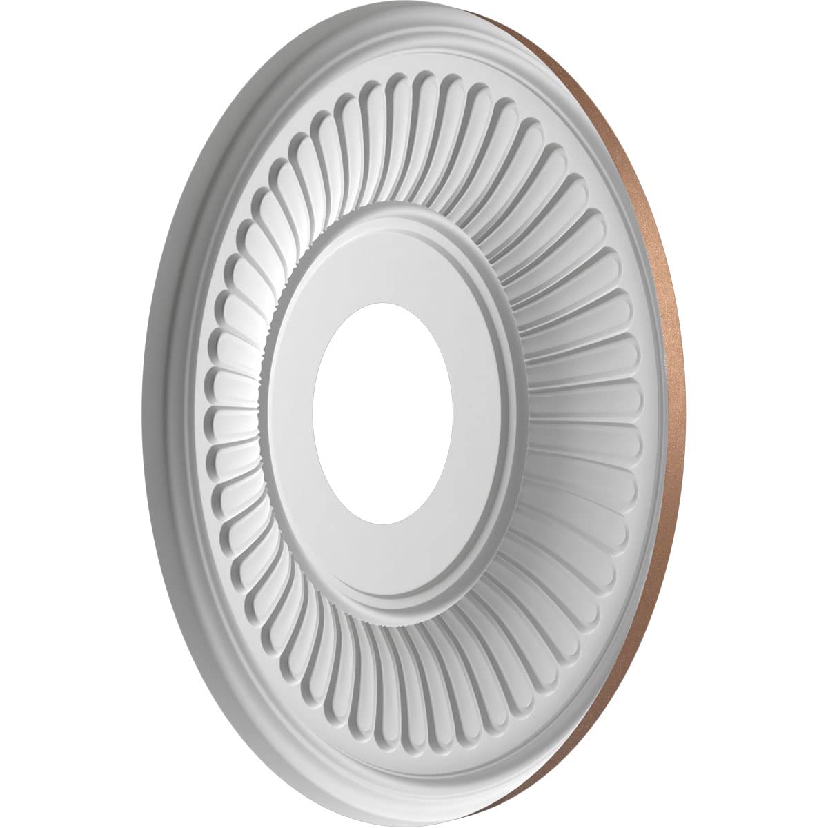 Ekena Millwork 13Od X 3 1/2Id X 3/4P Berkshire Thermoformed Pvc Ceiling Medallion (Fits Canopies Up To 5 3/4), Aged Copper