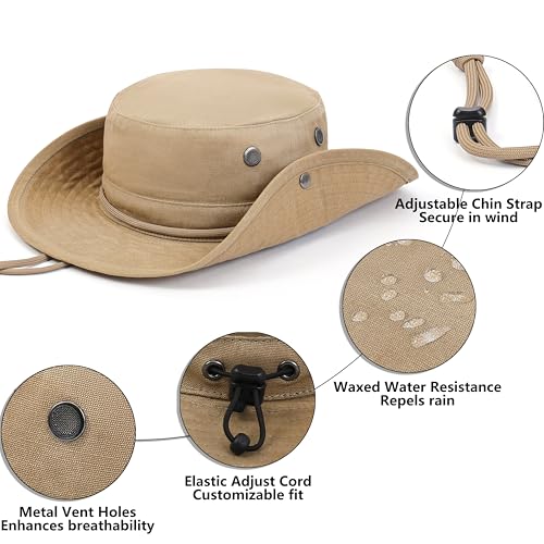 KANUT SPORTS Boonie Sun Hat with Wide Brim for Women & Men, Waterproof for Fishing, Hiking
