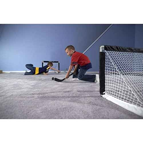Franklin Sports NHL Kids Mini Hockey Goal Set - (2) Mini + Knee Hockey Goals, (4) Youth Sticks, (2) Goalie Sticks + (4) Foam Balls - Knee + Mini Hockey Set