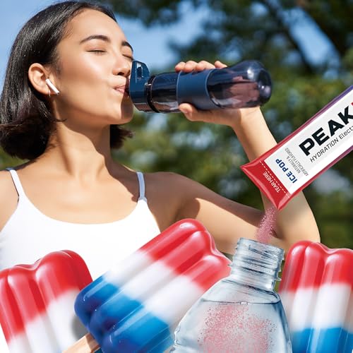 Juicy Mixes PeakH20 Electrolytes Powder Hydration Packets | Ice Pop | 72 Servings | Sugar Free Water Flavor Packets for Wo...