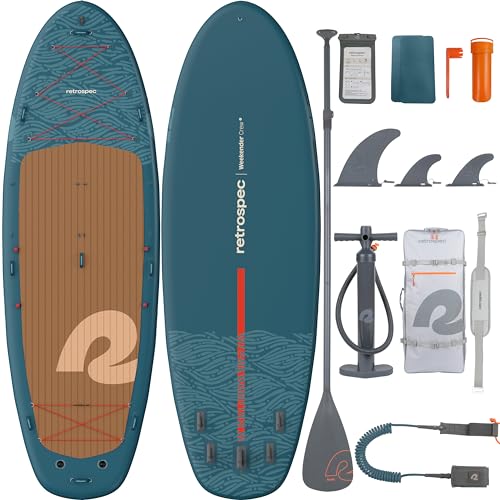 Retrospec Weekender Crew 12 ft & XL Multi Person Paddle Board for 2-5 People, Puncture Resistant & Durable, 500 & 1050 LB ...