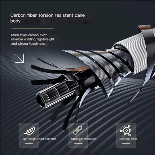 Carbon Fiber Ultra-Light Telescopic Trekking Pole Lightweight Portable Folding Non-Slip Outdoor Trekking