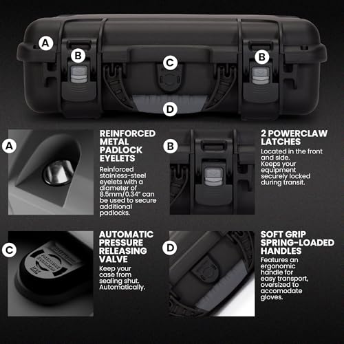 NANUK 910 Hard Case for Single Sporting Gear, IP67 Waterproof Hard Storage, Made in North America Short Multipurpose Case ? (4.3¡¯¡¯ x 11.1¡¯¡¯ x 4.7¡¯¡¯)