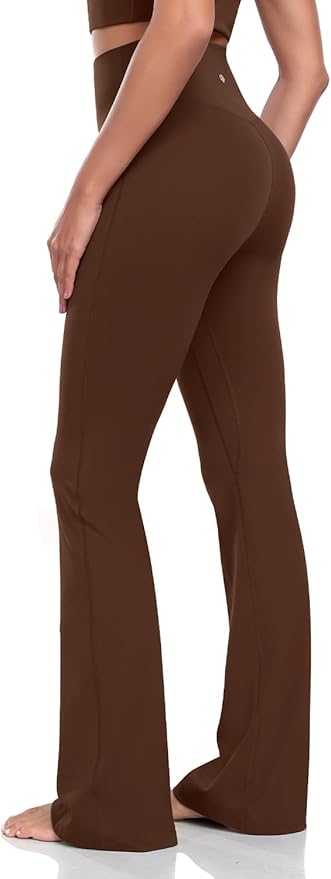 HeyNuts Harmony Flare Leggings 29"/30.5"/32.5"/34.5", High Waisted Tummy Control Wide Leg Bootcut Yoga Pants Lounge Soft