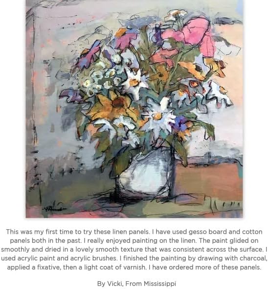 Centurion All-Media Primed Linen Panels - 8x16 3 Pack - 11oz Universal Primed Canvas Boards for Painting, Mounted on MDF Wood, Non-Warping, Ideal for Artists, Professionals, and Painters