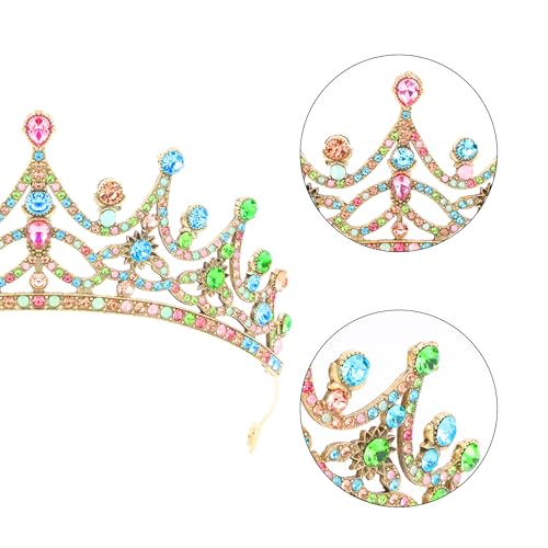 Vovii Tiaras for Women Princess Crown Headband Birthday Queen Rhinestone Shiny Bronze Coloured Crown for Girl Princess Dec...