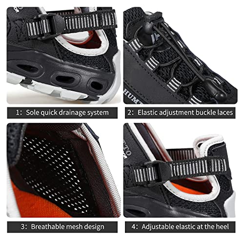 HUMTTO Men's Amphibious Water Shoes - Hiking Sandals for Men Outdoor Water Sandal Closed Toe Non-Slip River Shoes Summer Q...