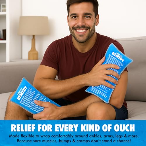 Perfect Remedy 2-Pack Gel Ice Packs for Injuries Reusable, Hot & Cold Pack That’s Durable, Soft & Flexible, Fast Relief & ...