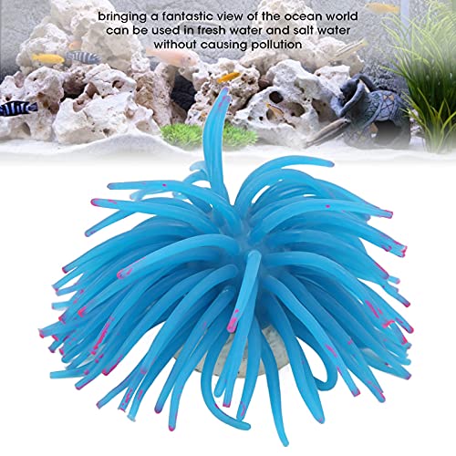 Luminous Decoration, Safe Durable Silicone for Fish Tanks, Suitable for Freshwater and Saltwater (Blue)