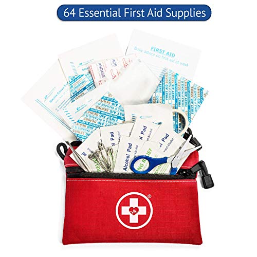 Swiss Safe 2-in-1 First Aid Kit for Car, Travel & Home, Businesses - Bonus Mini Kit for Medical Emergency Aid, Survival, C...