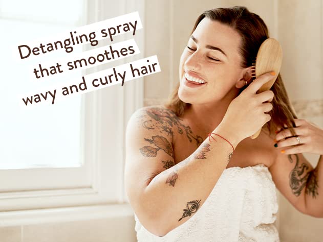 Babo Botanicals Smoothing Berry Conditioning Spray - Detangling & Nourishing - Eliminates Frizz & Prevents Static - Evening Prim