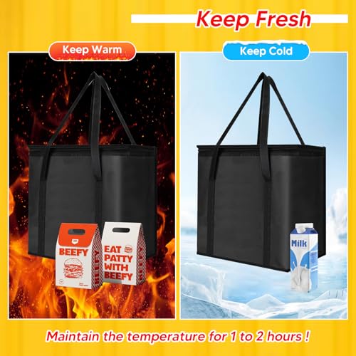 Reusable 6 Cup Drink Carrier with Handle and Insulated Bag for Hot and Cold Drink/Food, Foldable Plastic Cup Holder and La...