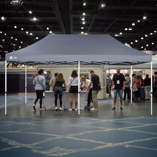 CROWN SHADES 10x20 Pop Up Canopy Tent - Commercial Canopy Tent with 400D Strength Oxford Fabric, Hexagonal Leg, 4 Upgraded...