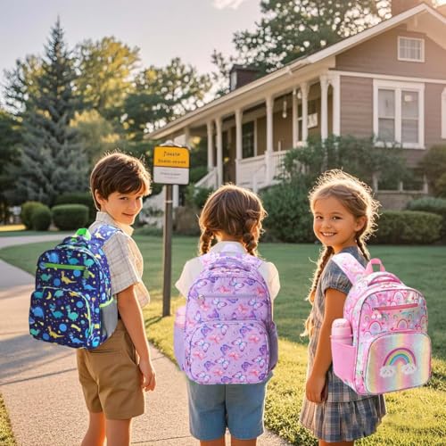 RHCPFOVR Boys Backpack for Elementary School, Backpack for Girls 5-8, Lightweight Kids Backpacks