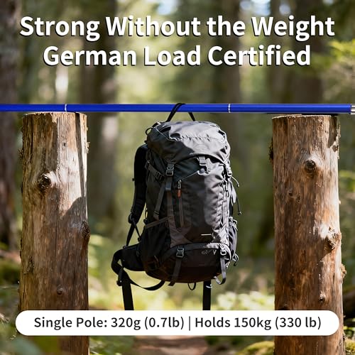 TGpao 2-Pack 7075 Aluminum Ultra-Light Folding Trekking Poles - Professional Hiking Walking Sticks, Adjustable, Portable f...
