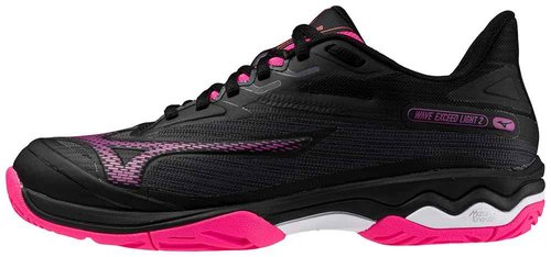 Mizuno Wave Exceed Light 2 AC Women's Tennis Shoe | All Court Shoe | Black-Pink Tetra | US 6.5