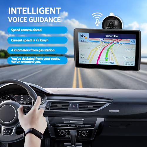 7-Inch GPS Navigator for Car Truck RV with 2026 Maps, Free Lifetime Updates, Voice Guidance, Speed and Red Light Warning, ...