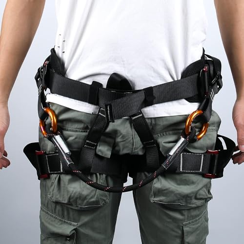 SOB Climbing Harness, Half Body Tree Climbing Harness Men,Thicken Widen Protect Waist Safety Harness for Arborist Harness,...