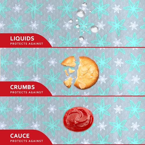 Splat Mat for Under High Chair Mat, 42x46 Inch, Mealtime Baby Splat Mat for Art/Crafts/Playtime, Waterproof Splash Mat, Ma...
