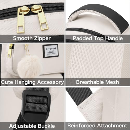 FIUAIE School Backpack for Teen Girls Bookbag: 15.6 inch Cute College Backpacks for Women Laptop Back Pack Stylish Teens B...