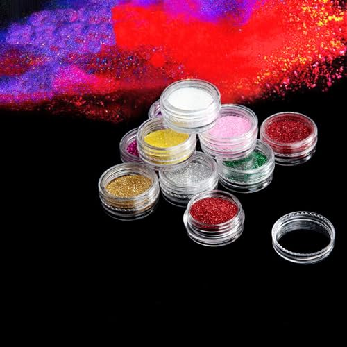 24 Color Body Glitter Set, Fine Nail Glitter, Suitable for Holiday Makeup, Cosmetics, Cosmetic Glitter for Body Nails Face...
