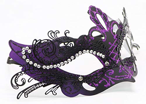 Coolwife Couples Masquerade Masks Metal Venetian Mardi Gras Party Evening Prom Costume Mask