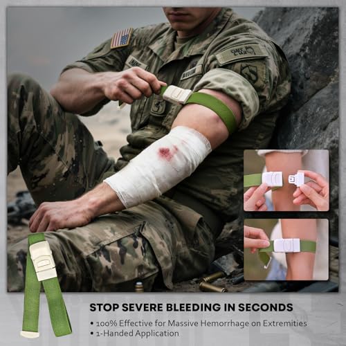 19PCS IFAK Trauma Kit, First Aid Kits Refill Supplies with Tourniquet, Emergency Trauma Bandage, Non-Vented Chest Seal, Em...