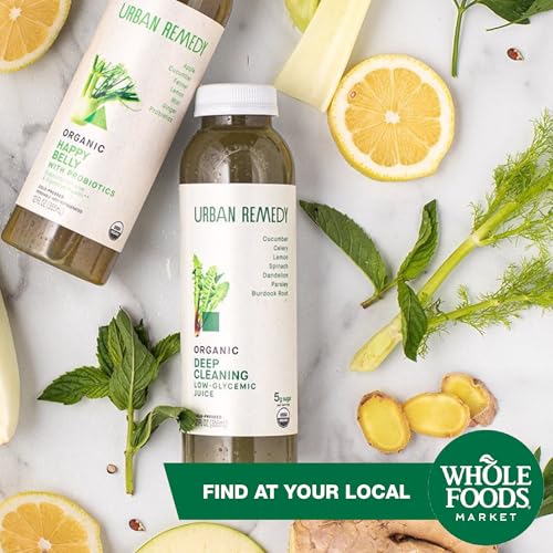 Urban Remedy Organic Deep Cleaning Juice, Cold-Pressed, 12 fl oz, Detoxifying Green Juice with Burdock Root & Dandelion Gr...