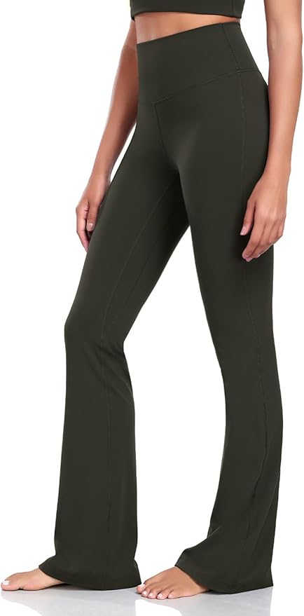 HeyNuts Harmony Flare Leggings 29"/30.5"/32.5"/34.5", High Waisted Tummy Control Wide Leg Bootcut Yoga Pants Lounge Soft