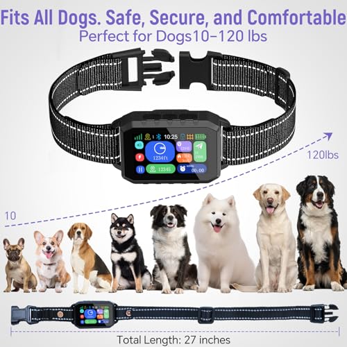 RAINLEOTI GPS Wireless Dog Fence – with Dog Collar, Remote & Free App, Custom GPS Fence, Adjustable Beep/Vibration/Static,...