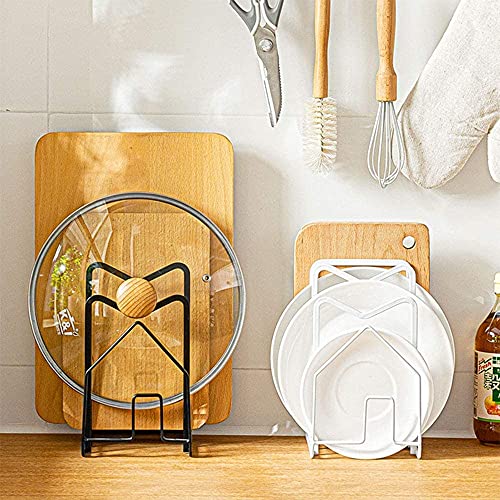SUNFICON Cutting Board Rack Chopping Board Organizer Stand Holder Kitchen Countertop Pots Pan Lids Rack Organizer Flat Ste...