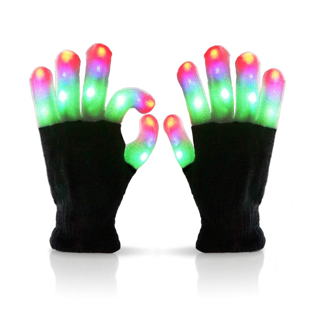 Luwint Led Light up Gloves, Cool Toys for Kids 8-12 Teen Boys Girls - Rave Dance Christmas Birthday Party Accessories Gifts for Boys 8 9 10 11 12 13 14 15 Teenager