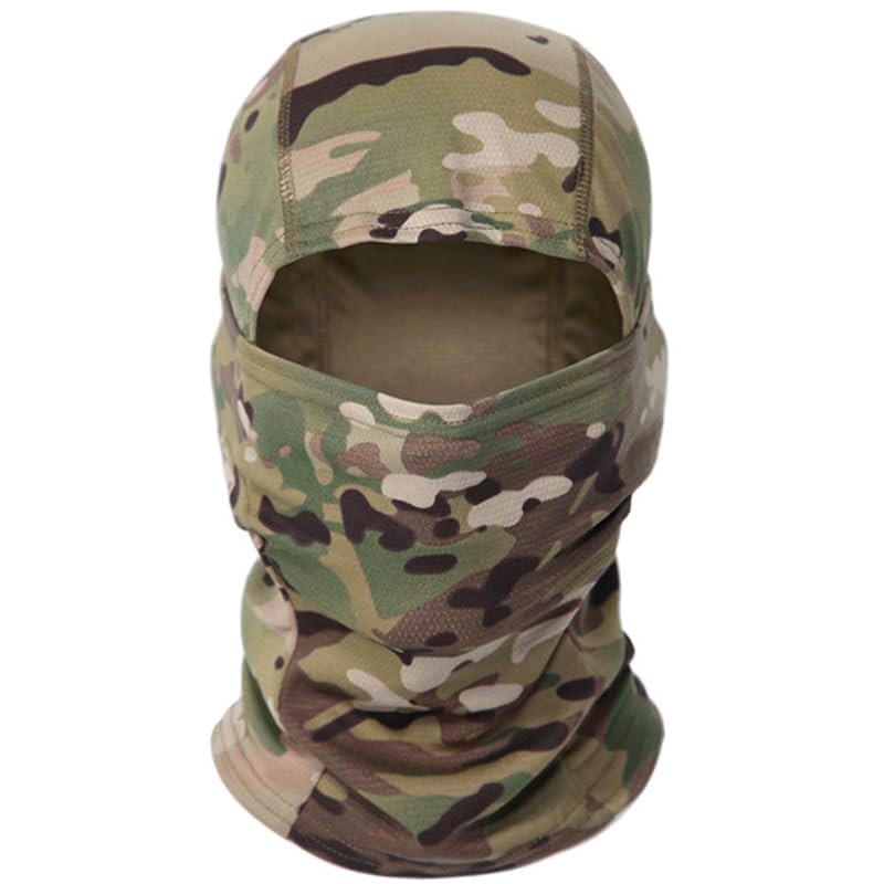 SANYETS Combat Uniform,Tactical Jacket and BDU Pants,Cap Gloves Balaclava Set,Camo Suits Paintball Clothing for Men