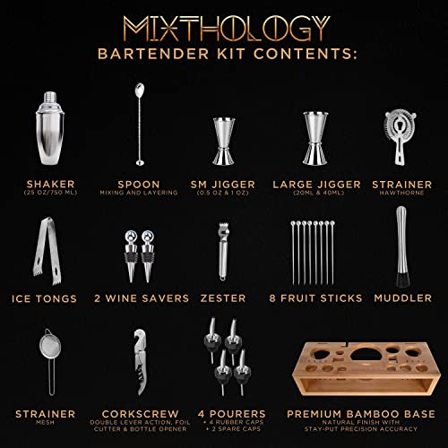 Mixology Bartender kit | 31 Piece Professional Bartender Set by Mixthology - bar Tools, Accessories, and bar Sets for The ...