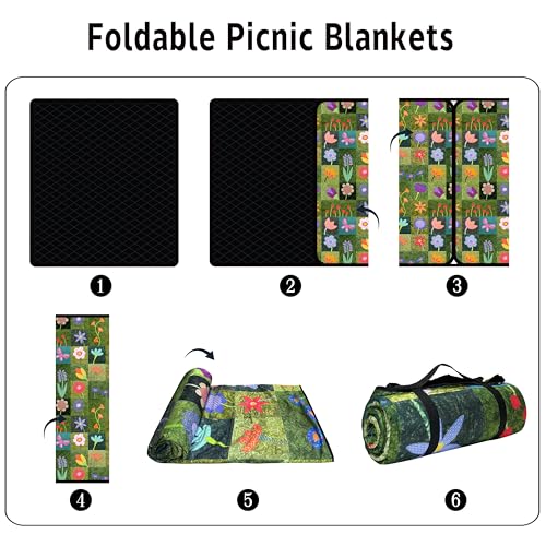 Supfitness Extra Large Picnic Blankets Waterproof Foldable (80 "x 80") Beach Blanket Waterproof Sandproof,3-Layer Thicking...