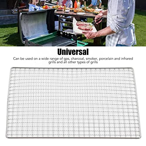 Grill Mesh Set of 3, Non Stick Barbecue Wire Mat Reusable Mesh Accessories Multi Functional BBQ Grill Mat for Picnics Camping