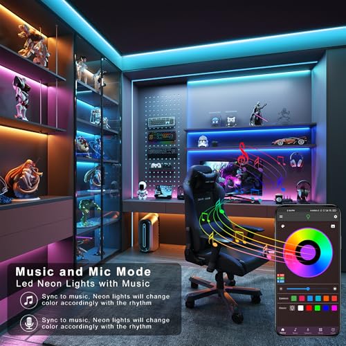 Ledagic Led Lights for Bedroom 150 ft (2 Rolls of 75ft), Music Sync RGB Led Strip Lights with Remote App Control, Color Ch...
