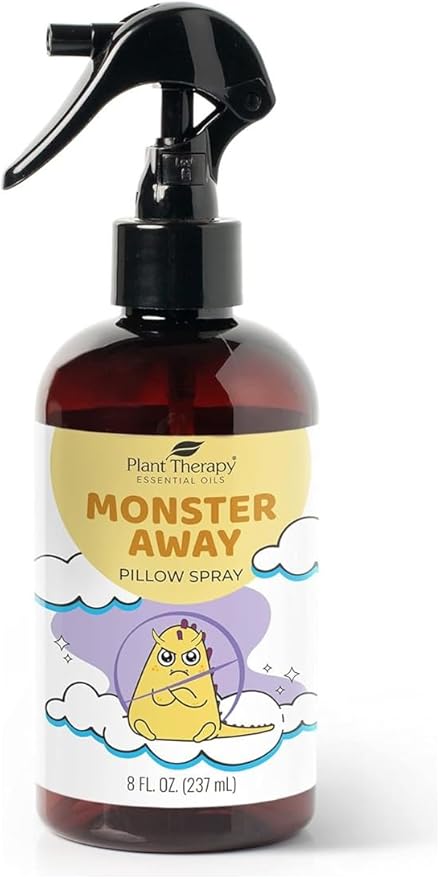Plant Therapy KidSafe All Natural Monster Away Pillow and Linen Spray, Powered by Essential Oils, Aromatherapy Spray, 8 oz