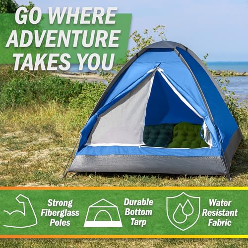 2 Person Camping Tent with Rain Fly and Carrying Bag