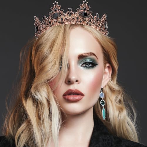 Didder Gothic Black Tiaras and Crowns for Women Princess Crown for Girls Halloween Medieval Renaissance Costume Party Acce...