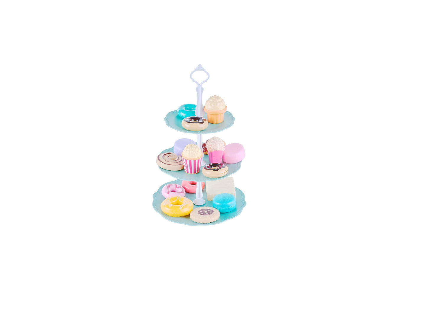 Jewelkeeper 42 Piece Tea Party Set for Little Girls Gift Pretend Kids Toy Tin Tea Set + Food & Carrying Case - Party Unicorn Design, Tea Set Kids, Toy Tea Set, Tea Set for Girls, Tea Party Set Tin