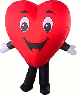 MatGui Inflatable Red Love Heart Costume Mascot Costume Blow up Suit Fun Adult Valentines Christmas Halloween Costume Part...